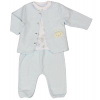 E13312: Baby Boys Nursery 3 Piece Outfit (0-6 Months)